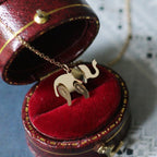 Elephant Pendant Necklace in Gold