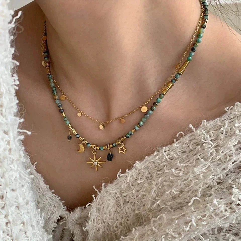 Bohemian-Style Star Pendant Necklace