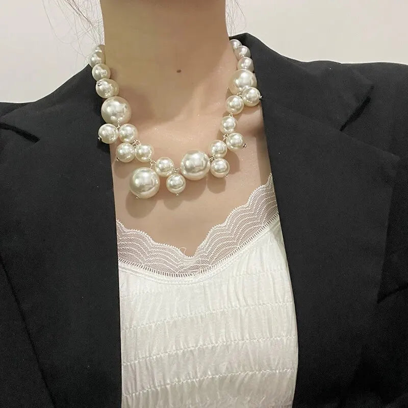 Statement Pendant Necklace with Large Beads