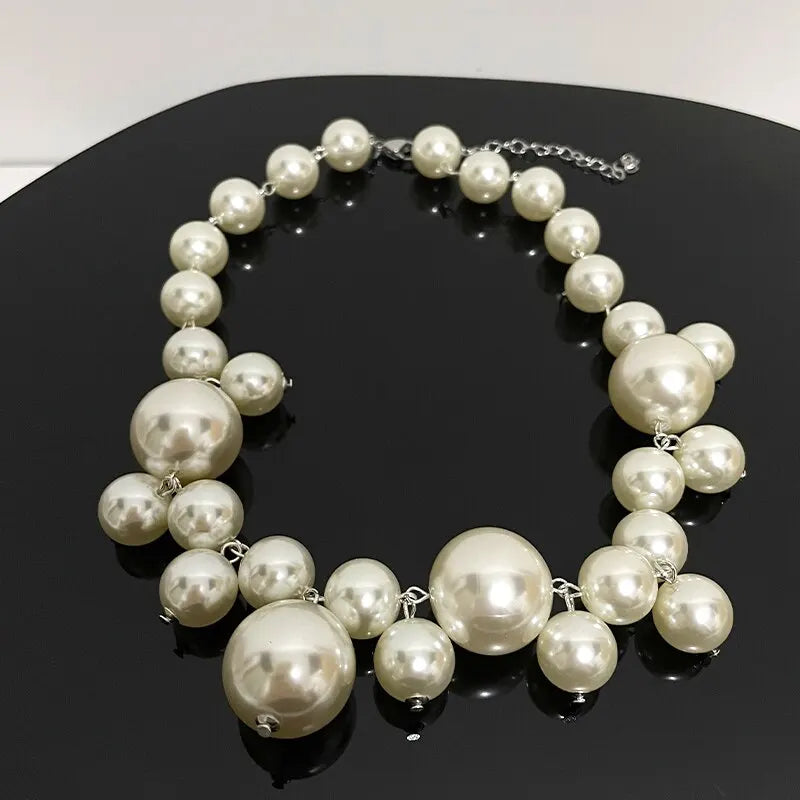 Statement Pendant Necklace with Large Beads