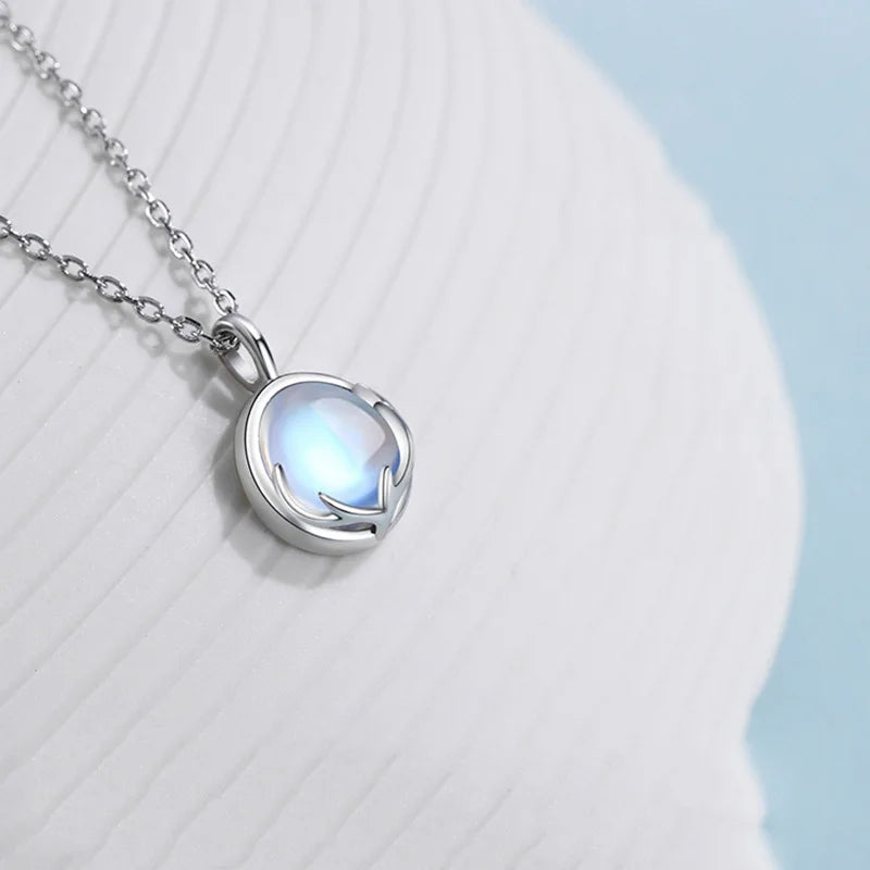 Moonstone Zircon Fertility Pendant Necklace