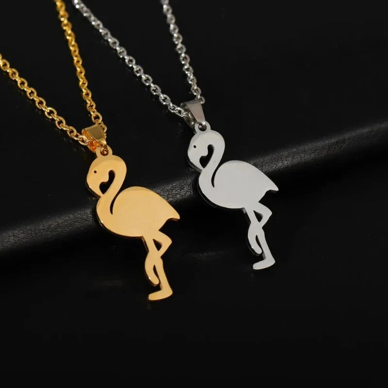 Majestic Pink Flamingo Necklace 