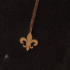 Lily Flower Necklace & Pendant in Rose Gold