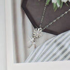 Anti-Stress Rotating Sunflower Pendant Necklace Silver
