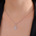Silver Winter Snowflake Pendant Necklace