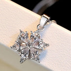 Women's Silver Winter Snowflake Pendant Necklace