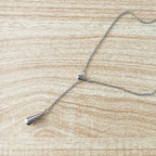 Fine Water Drop Pendant Necklace silver