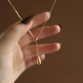 Fine Water Drop Pendant Necklace gold