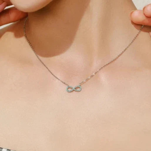 Infinity Turquoise Pendant Necklace