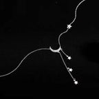 Moon Star Celestial Pendant Necklace for Women