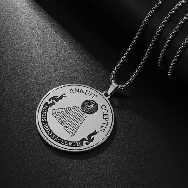 Illuminati Pyramid Eye of Providence Pendant Necklace Illuminati Pyramid Eye of Providence Pendant Necklace in silver