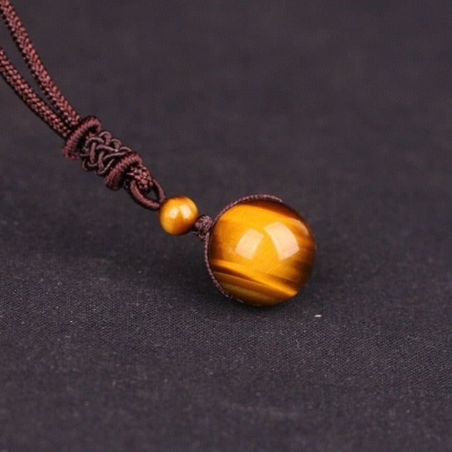 Tiger's Eye Pendant Necklace for Men and Women