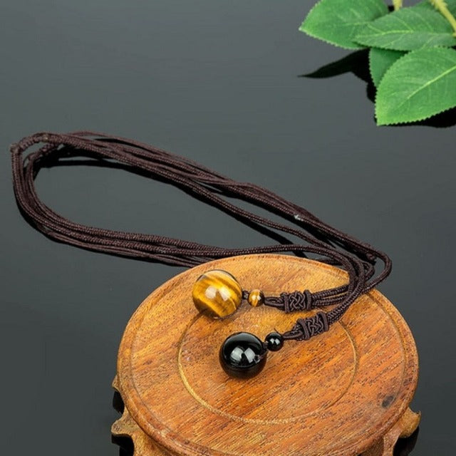 Tiger's Eye Pendant Necklace for Men and Women