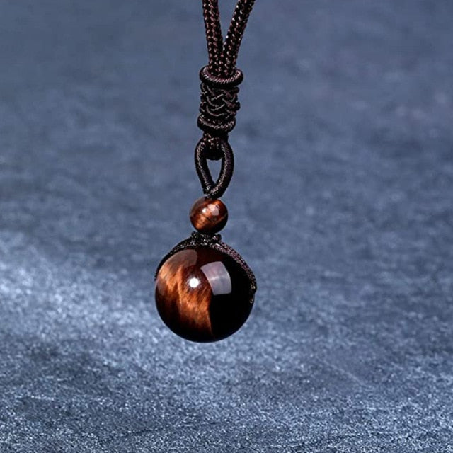 Tiger's Eye Pendant Necklace for Men and Women