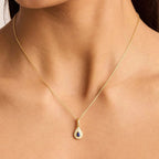 Colored Birthstone Pendant Necklace