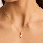 Colored Birthstone Pendant Necklace