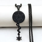 Hecate Wheel Pendant Necklace Strophalos Witchcraft Wiccan