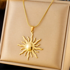 Women's Sun Pendant Necklace