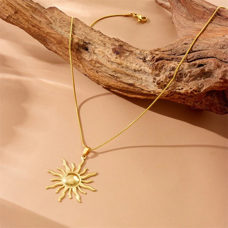 Women's Sun Pendant Necklace