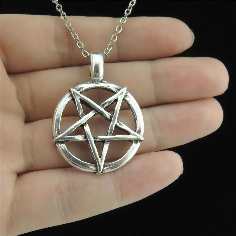 Wiccan Pentacle Witchcraft Pendant Necklace Size 1