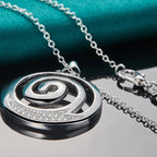 Spiral Necklace & Pendant for Women Silver-Plated