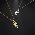 Egyptian-Style Ankh Cross Pendant Necklace