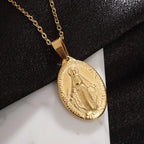Virgin Mary Pendant Necklace - Our Lady of Guadalupe or