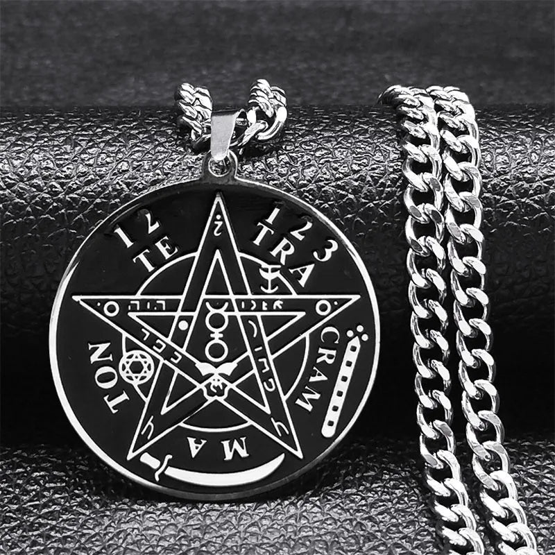 Pentagram Necklace Tetragram Pendant Solomon