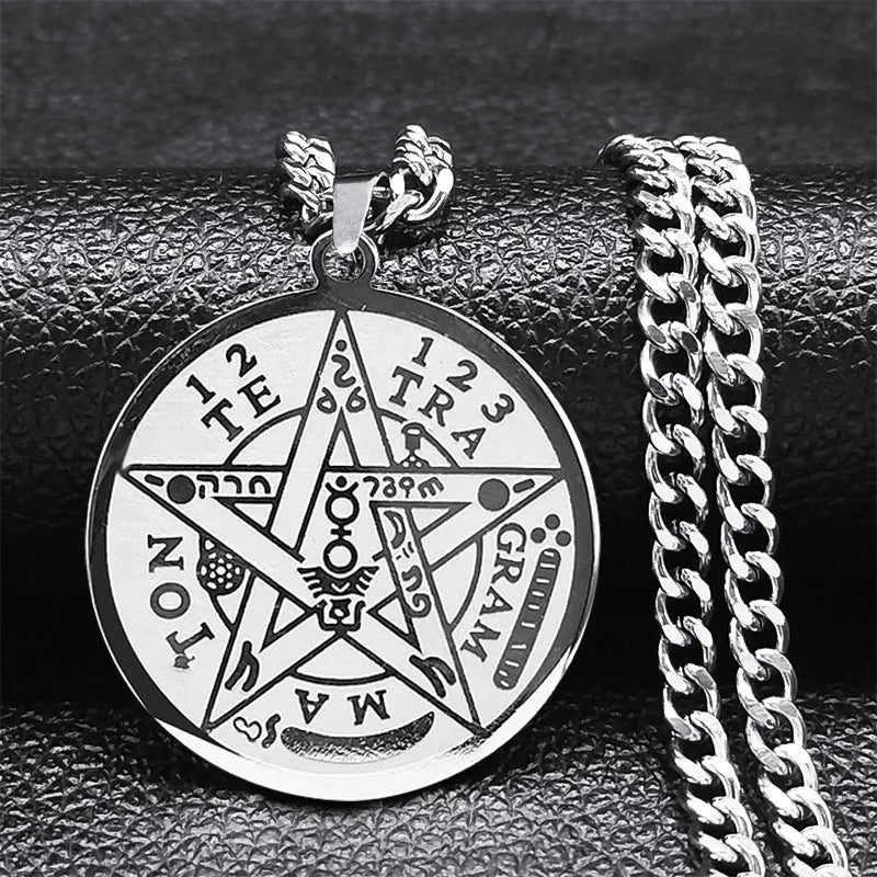 Pentagram Necklace Tetragram Pendant Solomon