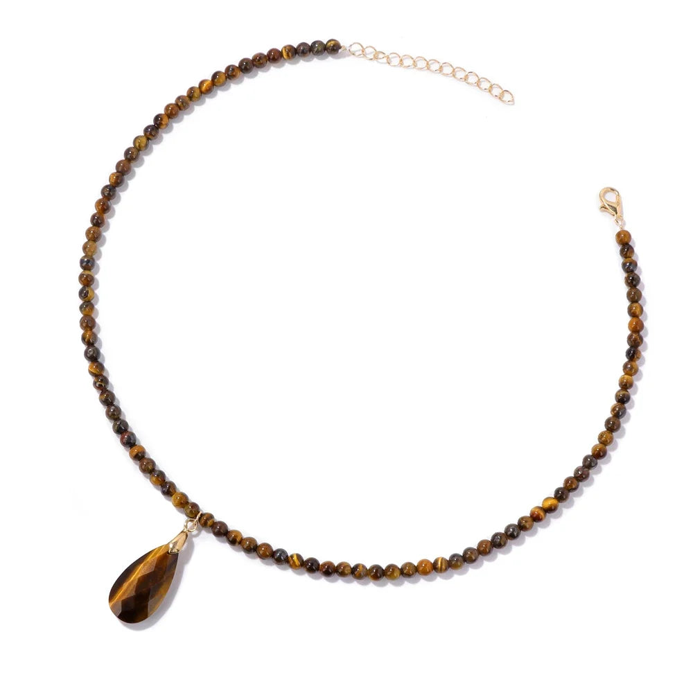 Tiger's Eye Stone Necklace & Pendant