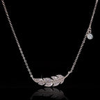 Sparkling feather necklace for women