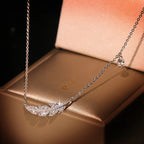 Sparkling feather necklace for women