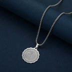 Women's necklace with Arabic Ayatul Kursi pendant silver