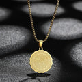 Women's necklace with Arabic Ayatul Kursi pendant gold