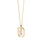 Women's necklace with hexagonal initial pendant s