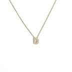 Women’s choker necklace with minimalist initial pendant d