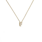 Women’s choker necklace with minimalist initial pendant f