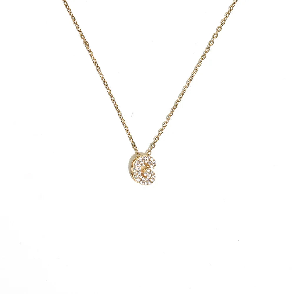 Women’s choker necklace with minimalist initial pendant g