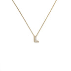 Women’s choker necklace with minimalist initial pendant l