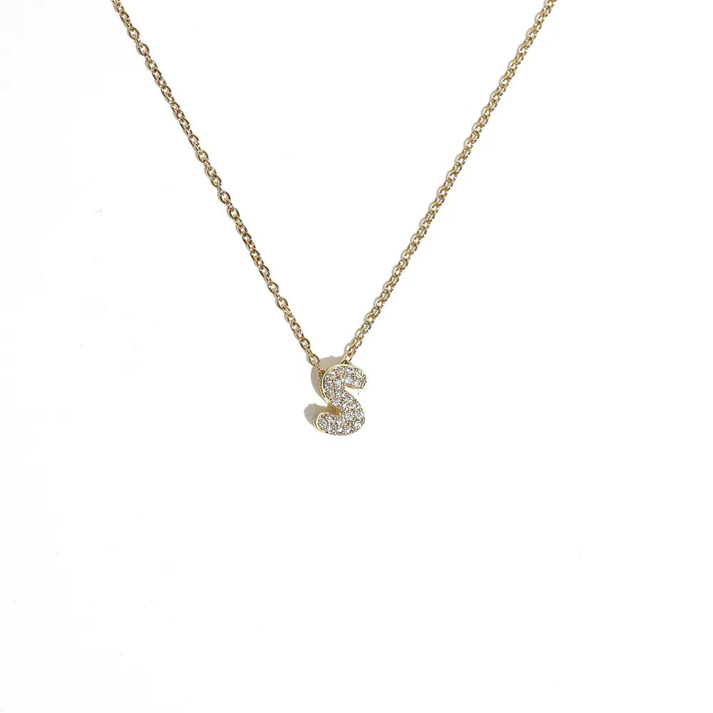 Women’s choker necklace with minimalist initial pendant s