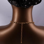 Choker Necklace with Coral and Shell Pendants