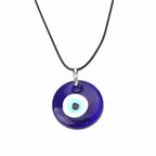Turkish Blue Evil Eye Pendant Choker Necklace