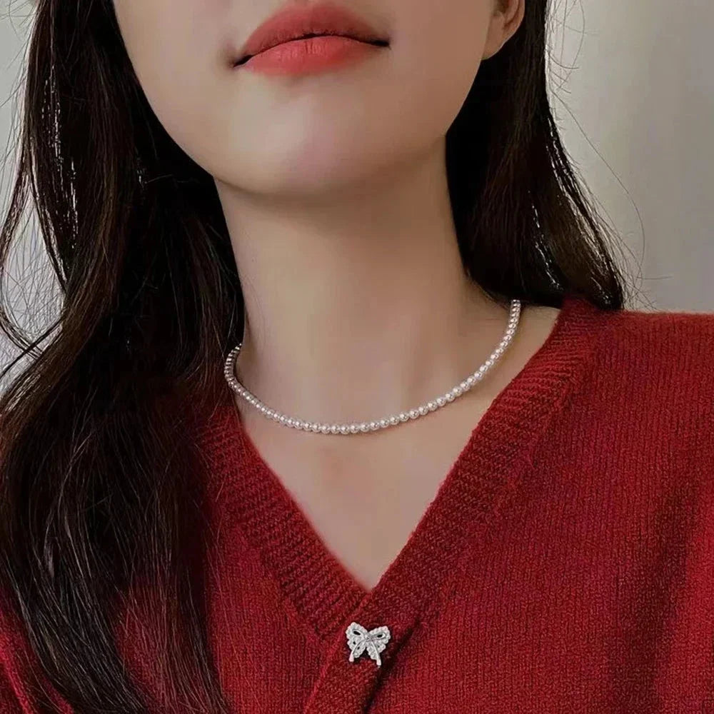 Choker Necklace with Pearls