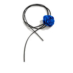 Elegant Choker Necklace with Large Rose Flower Pendant