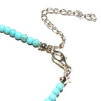 Natural Stone Cross Pendant Choker Necklace for Women