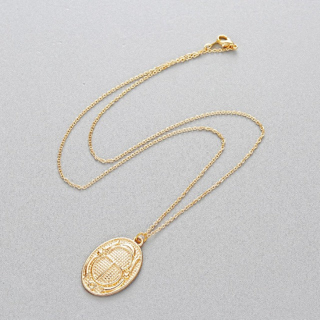 Egyptian Scarab Necklace Gold