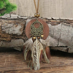 Bohemian-Style Necklace with Feather Pendant