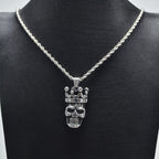 Skull Necklace with Crown