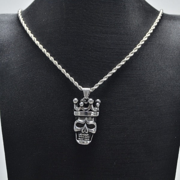Skull Necklace with Crown
