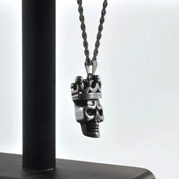 Skull Necklace with Crown